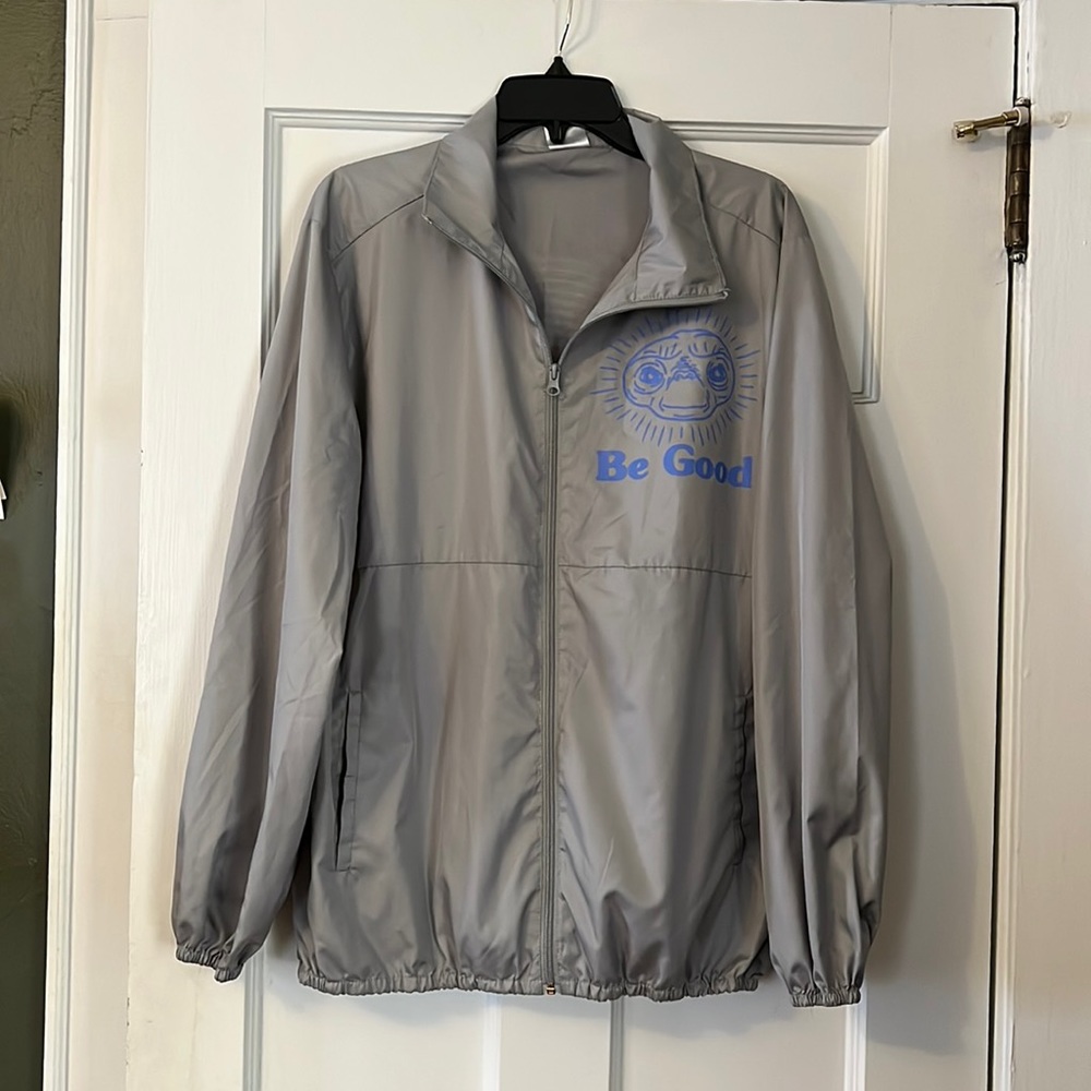 Rare ET Extra Terrestrial Loot Crate Men's Size M Silver Jacket “be Good” Zip Up
